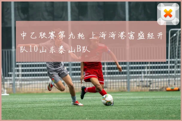 中乙联赛第九轮 上海海港富盛经开队10山东泰山B队